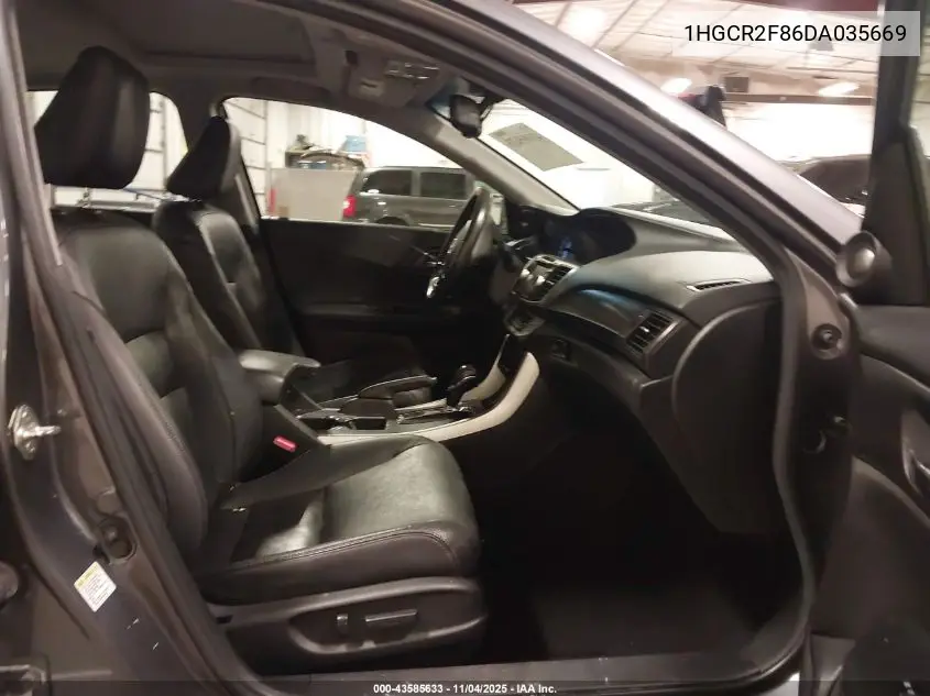 1HGCR2F86DA035669 2013 Honda Accord Ex-L