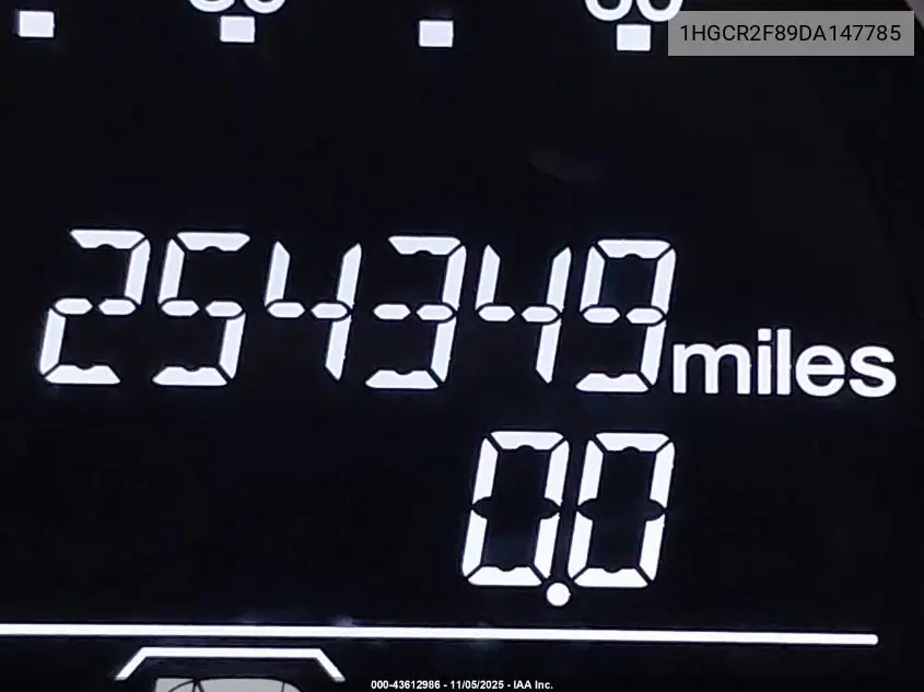 1HGCR2F89DA147785 2013 Honda Accord Sdn Ex-L