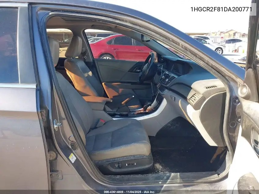 1HGCR2F81DA200771 2013 Honda Accord Sdn Ex-L