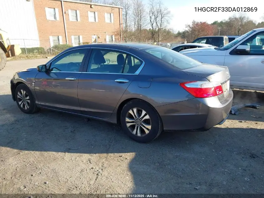 1HGCR2F33DA012869 2013 Honda Accord Lx