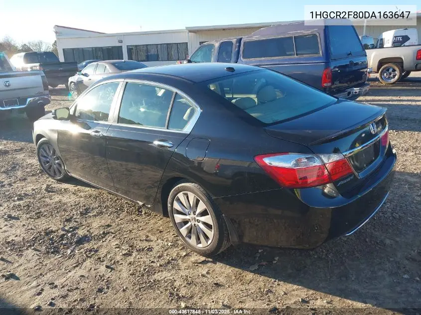 1HGCR2F80DA163647 2013 Honda Accord Ex-L