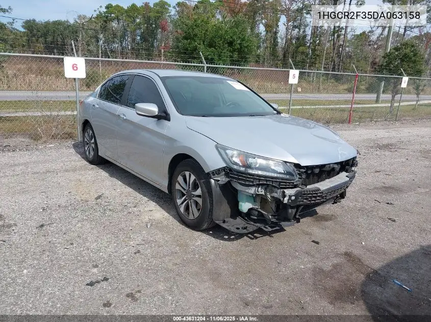1HGCR2F35DA063158 2013 Honda Accord Lx