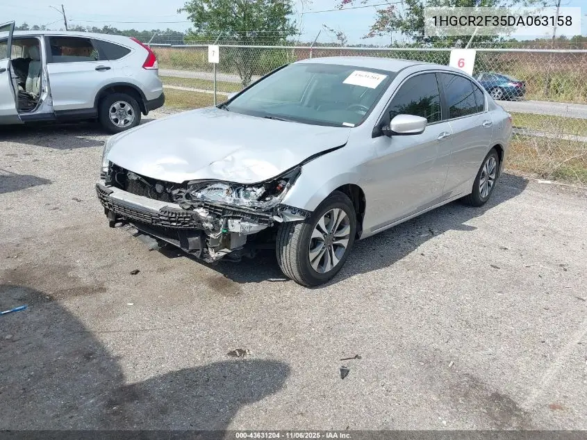 1HGCR2F35DA063158 2013 Honda Accord Lx