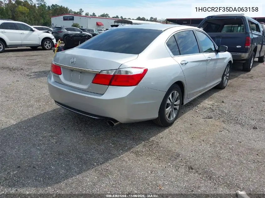 1HGCR2F35DA063158 2013 Honda Accord Lx