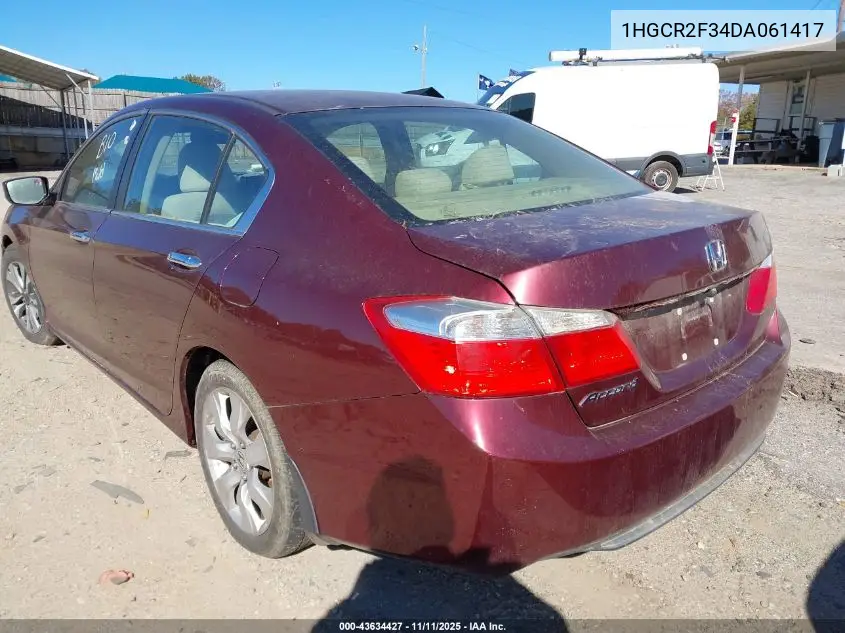 1HGCR2F34DA061417 2013 Honda Accord Lx