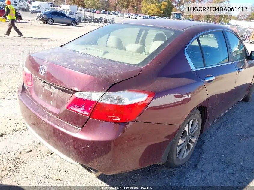 1HGCR2F34DA061417 2013 Honda Accord Lx