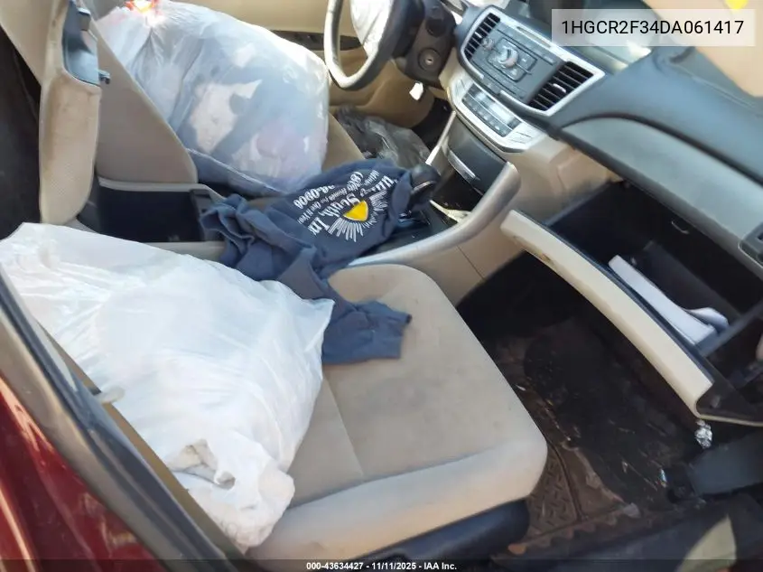 1HGCR2F34DA061417 2013 Honda Accord Lx