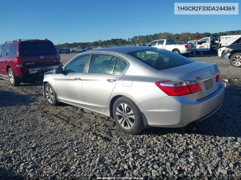1HGCR2F33DA244369 2013 Honda Accord Lx