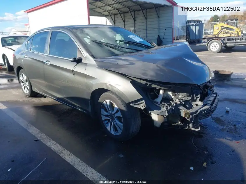 1HGCR2F35DA122502 2013 Honda Accord Lx