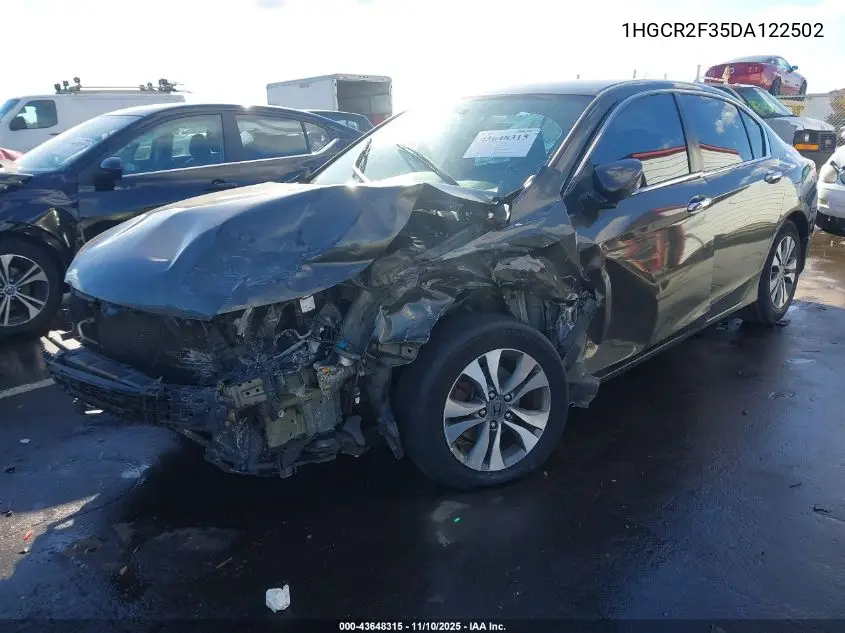1HGCR2F35DA122502 2013 Honda Accord Lx