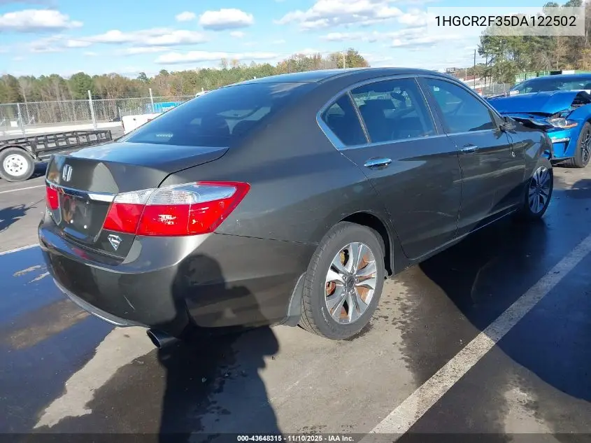 1HGCR2F35DA122502 2013 Honda Accord Lx