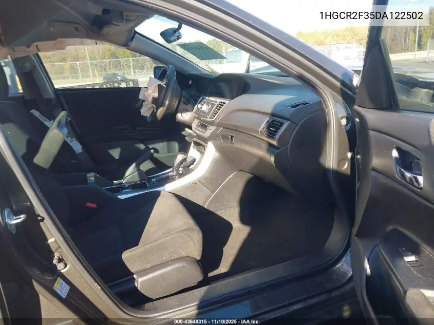 1HGCR2F35DA122502 2013 Honda Accord Lx