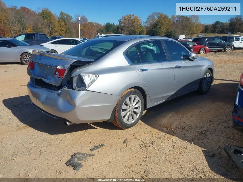 1HGCR2F76DA259211 2013 Honda Accord Ex