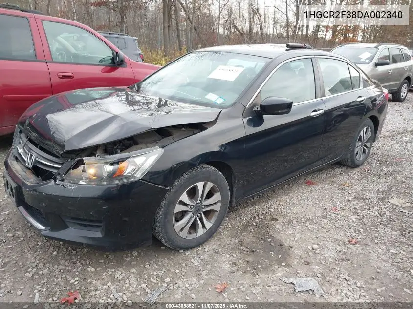 1HGCR2F38DA002340 2013 Honda Accord Lx