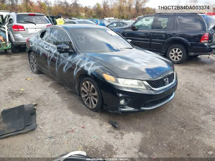 1HGCT2B84DA003374 2013 Honda Accord Ex-L V-6