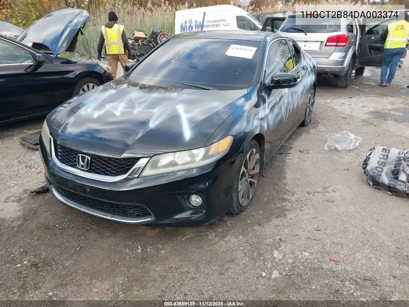 1HGCT2B84DA003374 2013 Honda Accord Ex-L V-6