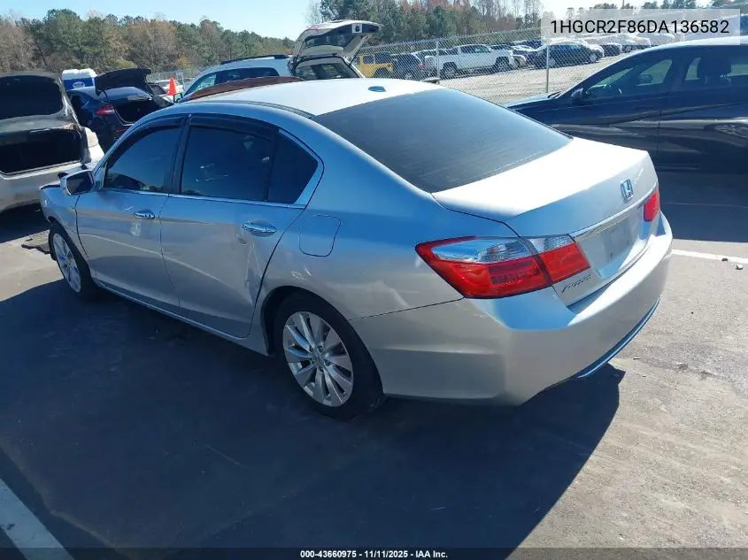 1HGCR2F86DA136582 2013 Honda Accord Sdn Ex-L