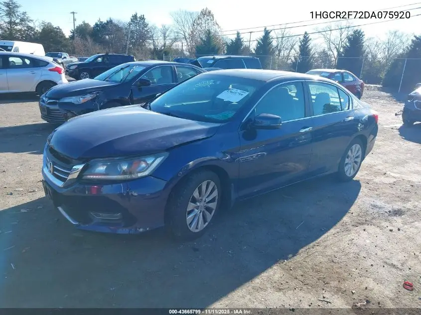 1HGCR2F72DA075920 2013 Honda Accord Ex