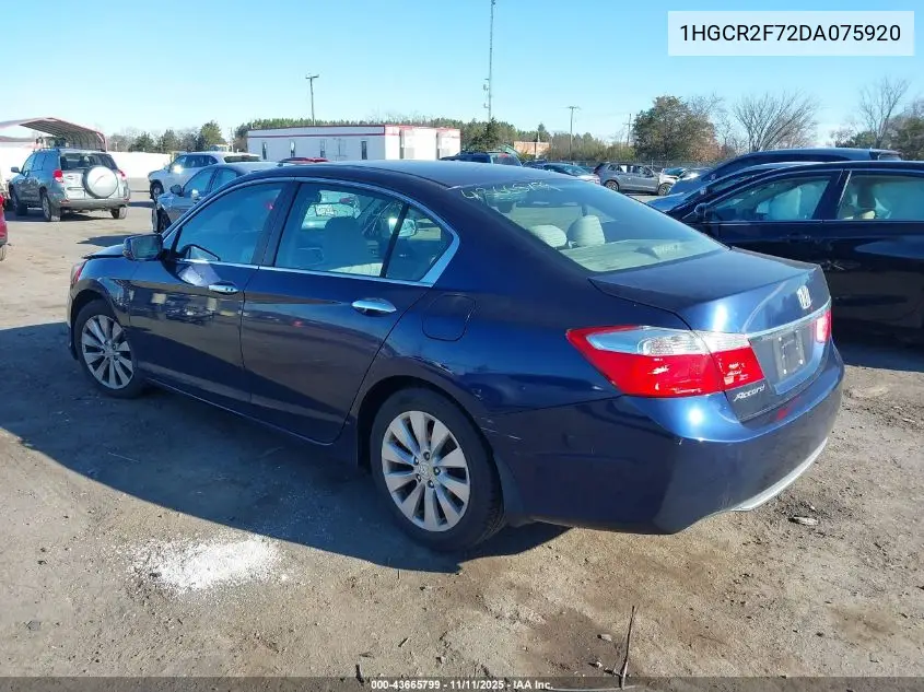1HGCR2F72DA075920 2013 Honda Accord Ex