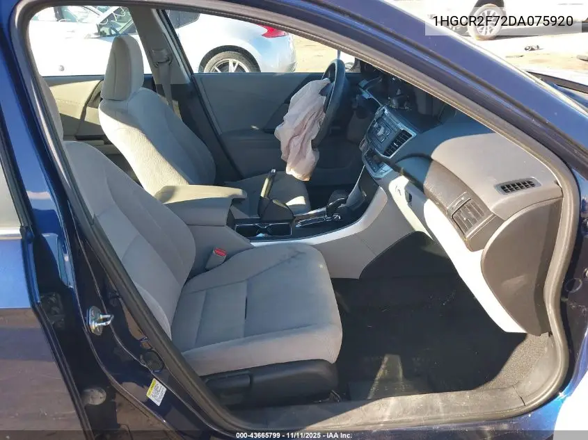 1HGCR2F72DA075920 2013 Honda Accord Ex