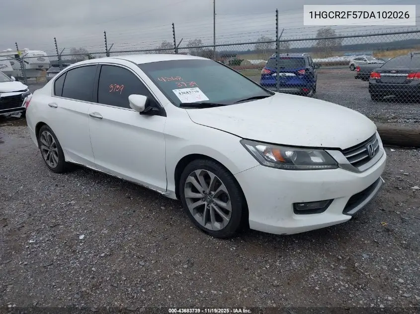 1HGCR2F57DA102026 2013 Honda Accord Sport