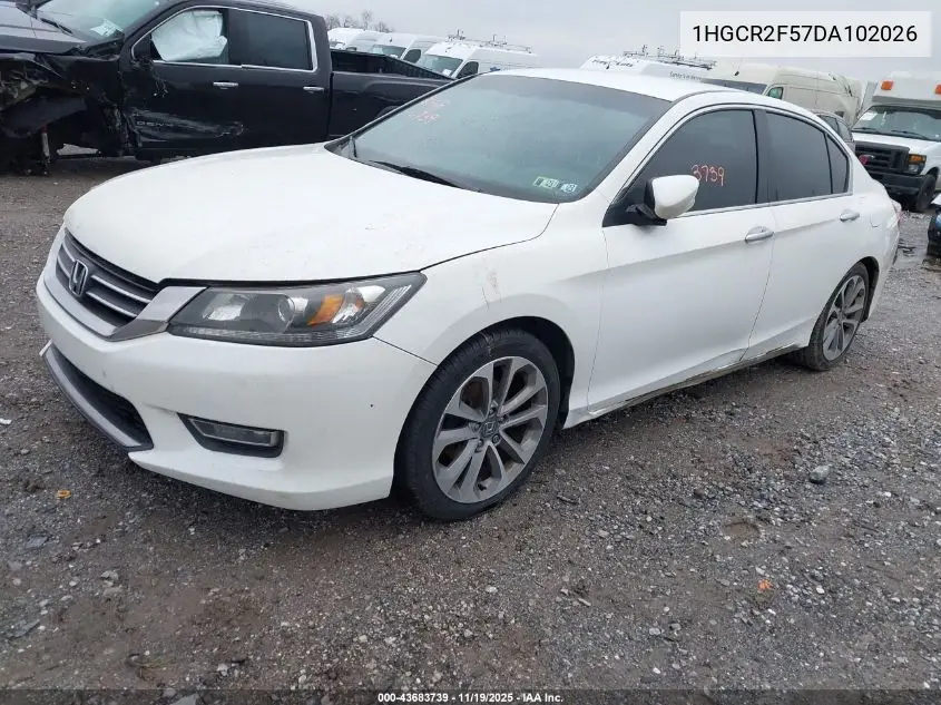 1HGCR2F57DA102026 2013 Honda Accord Sport