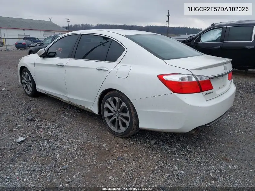 1HGCR2F57DA102026 2013 Honda Accord Sport