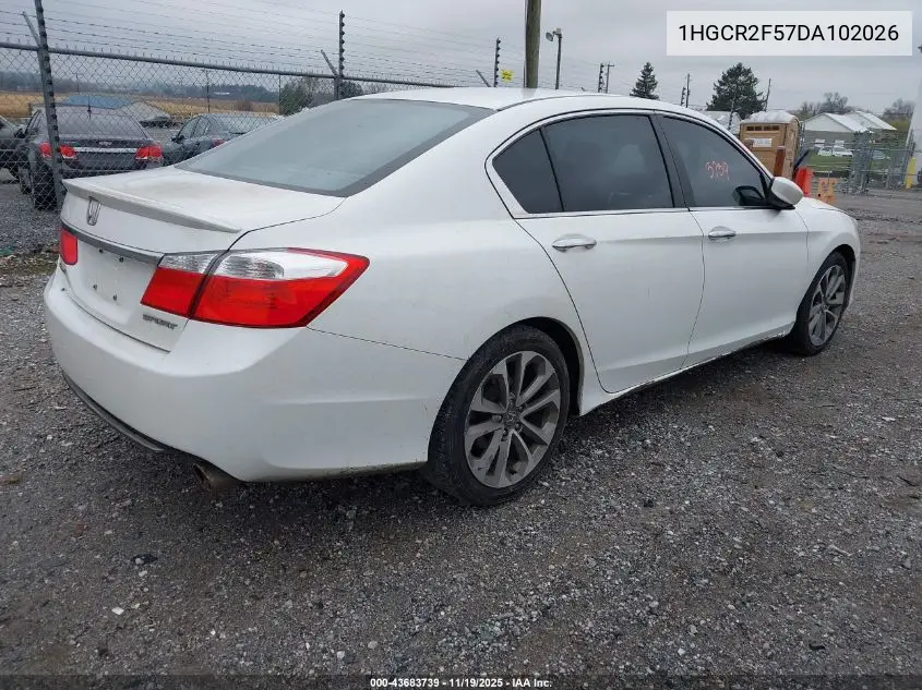1HGCR2F57DA102026 2013 Honda Accord Sport