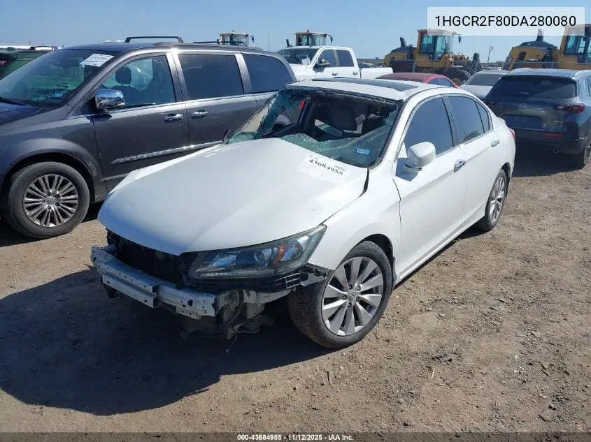 1HGCR2F80DA280080 2013 Honda Accord Sdn Ex-L