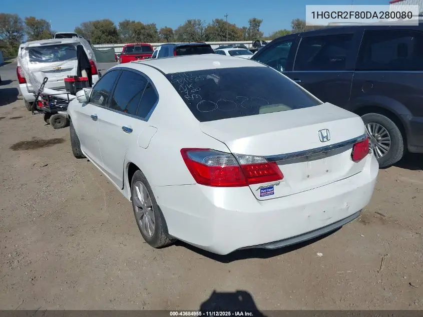 1HGCR2F80DA280080 2013 Honda Accord Sdn Ex-L