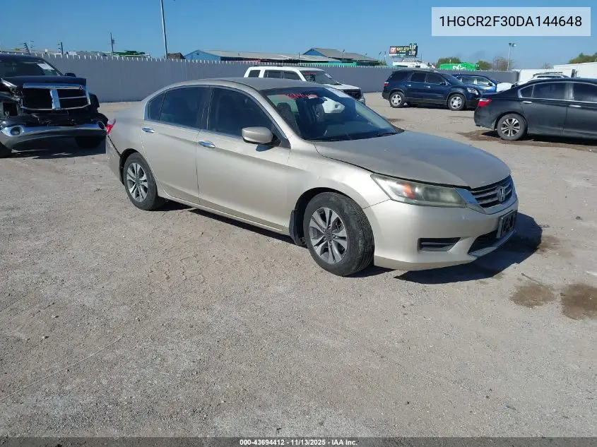 1HGCR2F30DA144648 2013 Honda Accord Lx