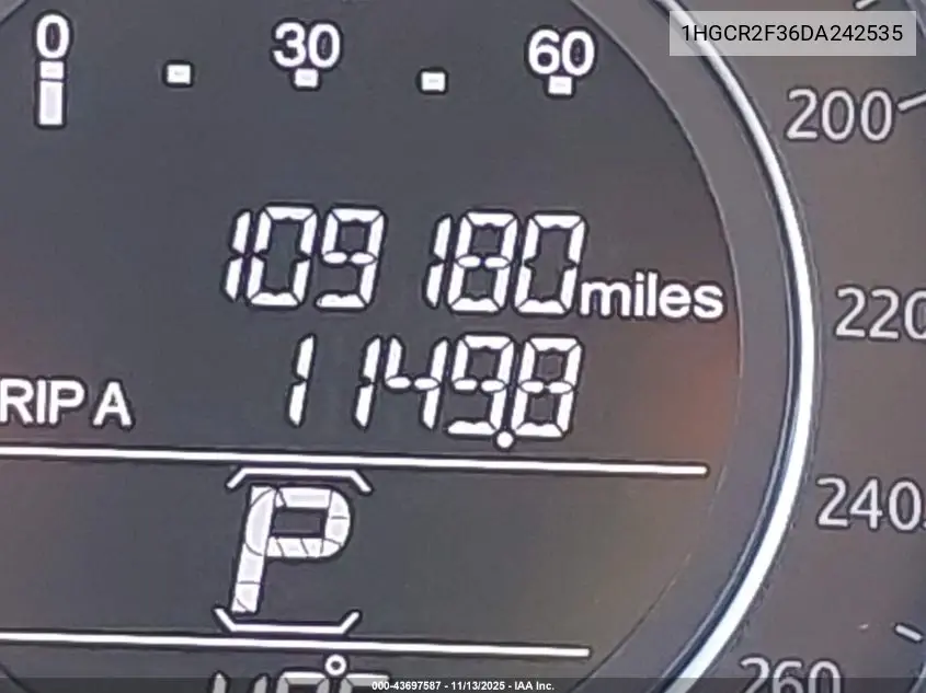 1HGCR2F36DA242535 2013 Honda Accord Lx