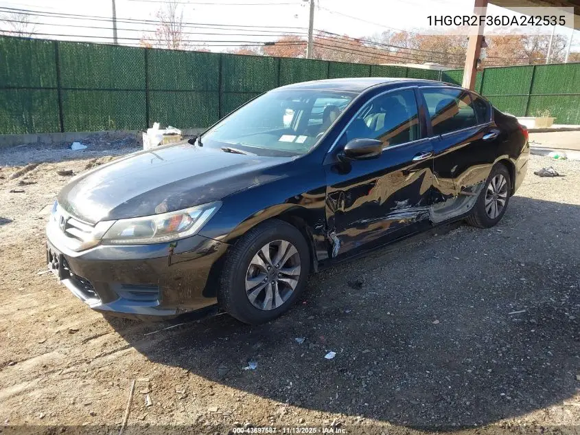 1HGCR2F36DA242535 2013 Honda Accord Lx