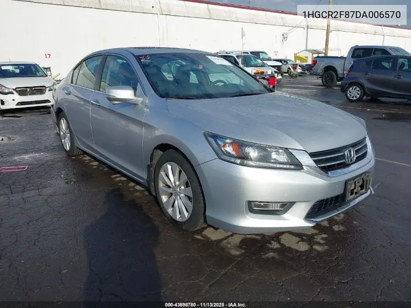 1HGCR2F87DA006570 2013 Honda Accord Sdn Ex-L
