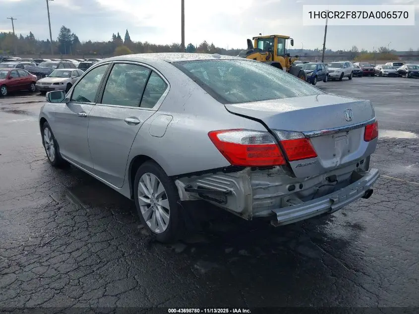 1HGCR2F87DA006570 2013 Honda Accord Sdn Ex-L