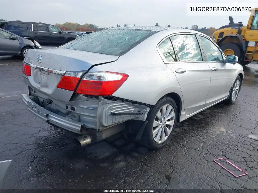 1HGCR2F87DA006570 2013 Honda Accord Sdn Ex-L