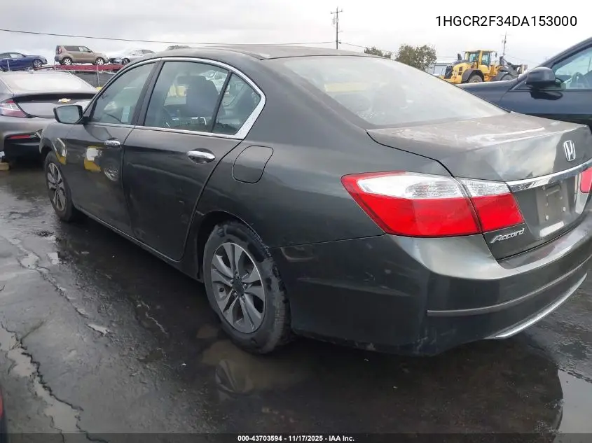 1HGCR2F34DA153000 2013 Honda Accord Lx