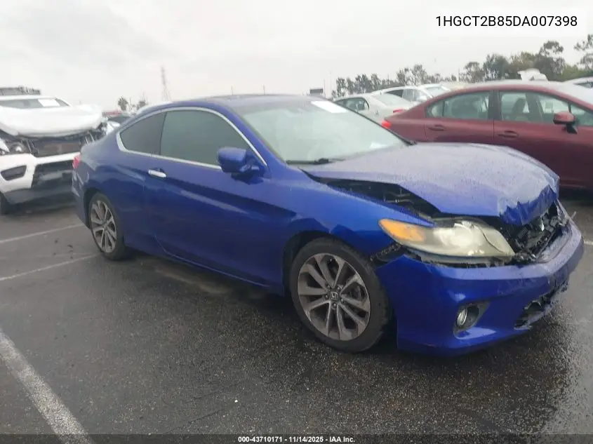 1HGCT2B85DA007398 2013 Honda Accord Ex-L V-6