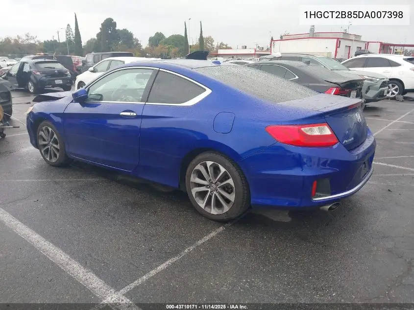 1HGCT2B85DA007398 2013 Honda Accord Ex-L V-6