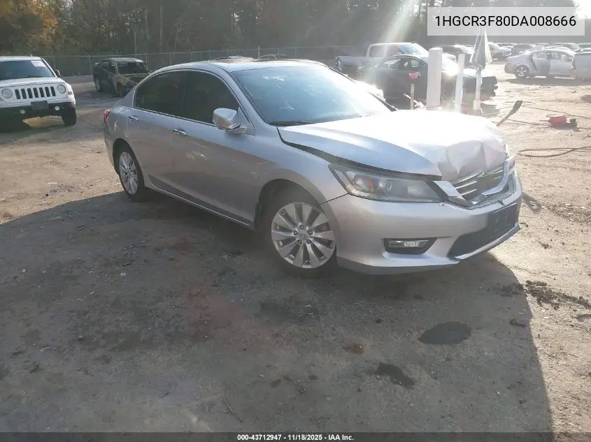 1HGCR3F80DA008666 2013 Honda Accord Ex-L V-6