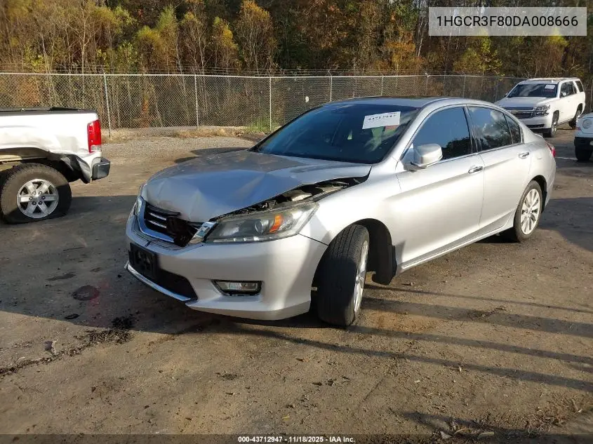 1HGCR3F80DA008666 2013 Honda Accord Ex-L V-6