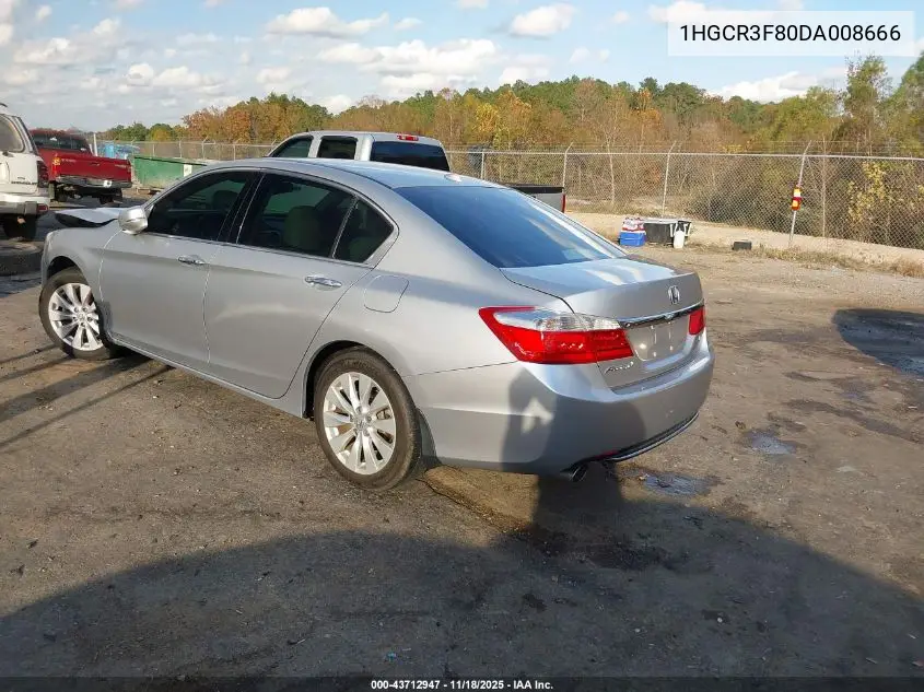 1HGCR3F80DA008666 2013 Honda Accord Ex-L V-6