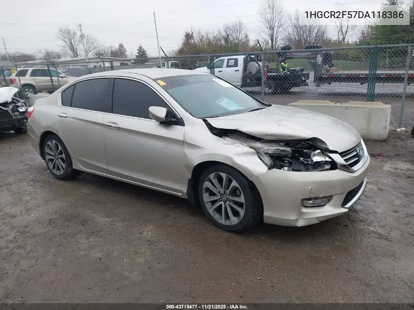 1HGCR2F57DA118386 2013 Honda Accord Sport