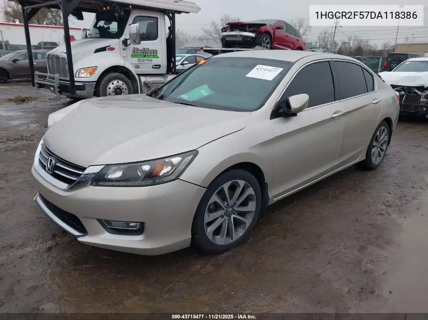 1HGCR2F57DA118386 2013 Honda Accord Sport