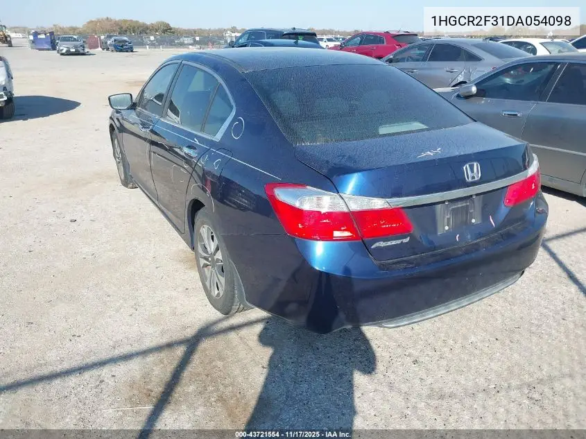 1HGCR2F31DA054098 2013 Honda Accord Lx