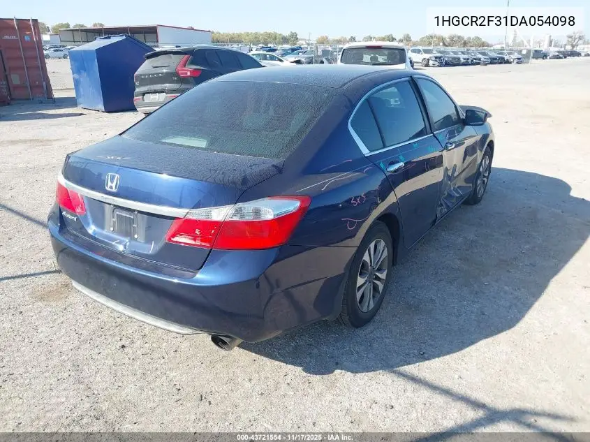 1HGCR2F31DA054098 2013 Honda Accord Lx