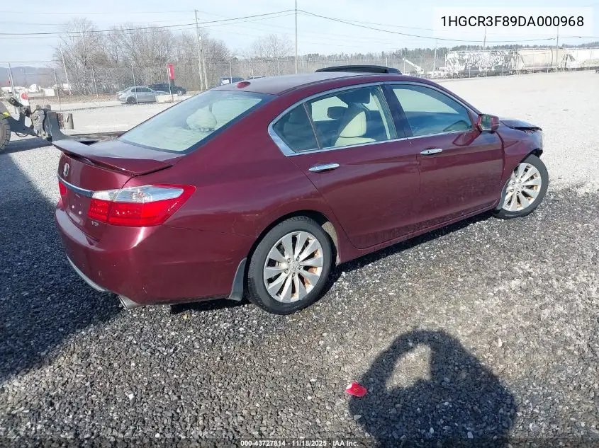 1HGCR3F89DA000968 2013 Honda Accord Ex-L V-6