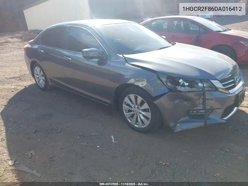 1HGCR2F86DA016412 2013 Honda Accord Sdn Ex-L