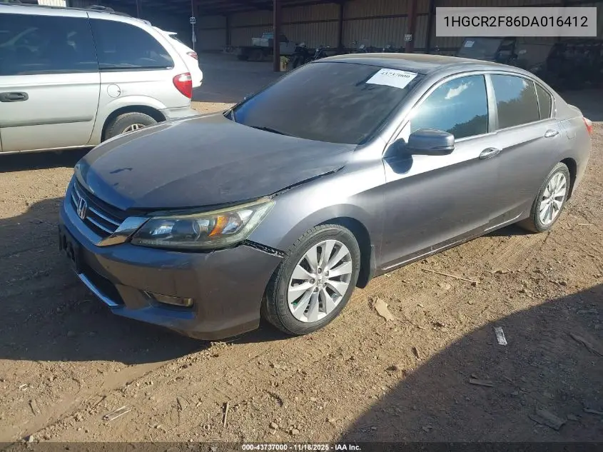 1HGCR2F86DA016412 2013 Honda Accord Sdn Ex-L
