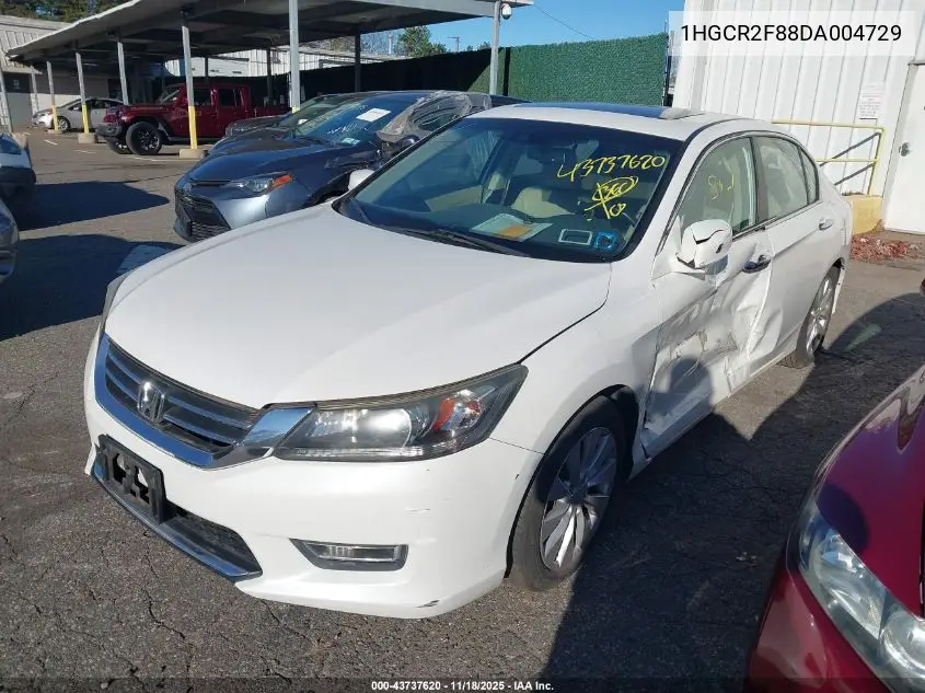 1HGCR2F88DA004729 2013 Honda Accord Ex-L